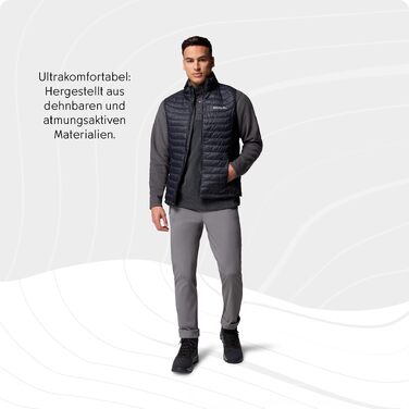 Чоловічий гібридний жилет Columbia Powder Pass Hybrid Vest, чорний, розмір M