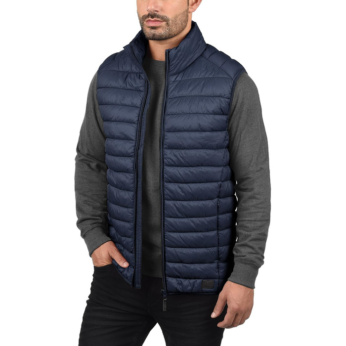 Чоловічий стібаний жилет BLEND BHNille Outdoor темно-синього кольору, розмір L