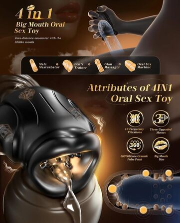 Електричний мастурбатор JFRong з 10 режимами вібрації - стимулятор пеніса для чоловіків (червоний)