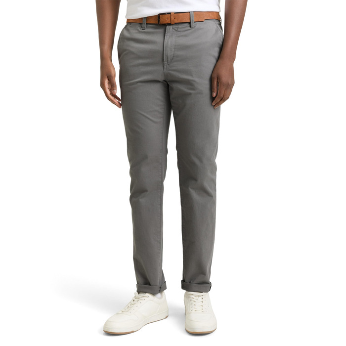 Чоловічі штани чинос Tom Tailor Denim Slim Fit з ременем, Castlerock Grey, 33W/32L