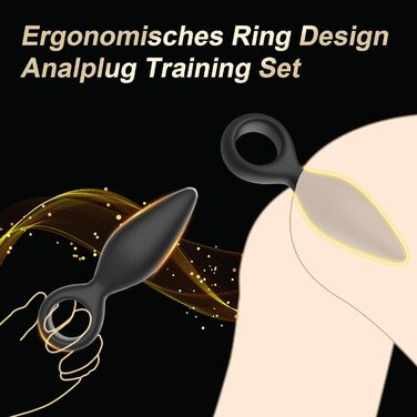 Анальний плагін набір 3 шт. для жінок та чоловіків, силіконовий, для початківців та досвідчених, секс-іграшка