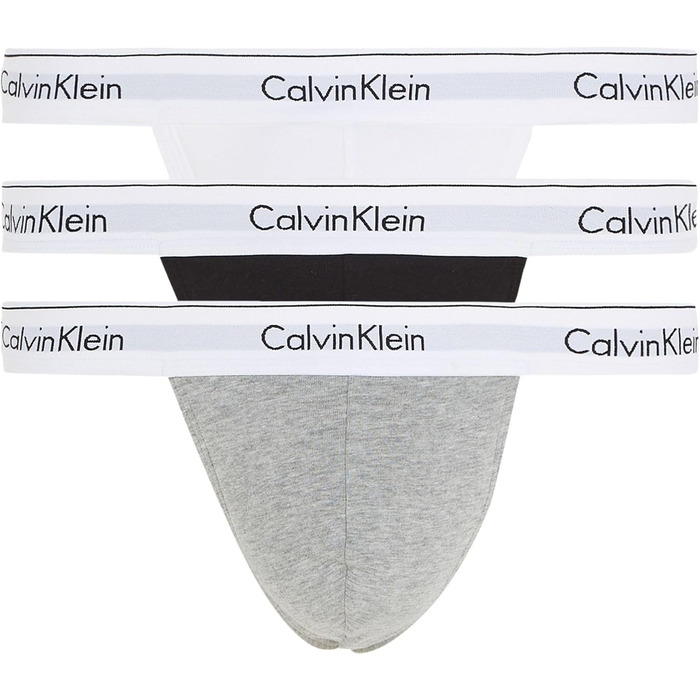 Танга Calvin Klein чоловічі 3 штуки (чорний, білий, сірий)