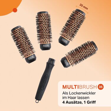 Набір багатофункціональних щіток для завивки волосся Olivia Garden Multibrush Curlers Kit — 4 насадки та знімна ручка для створення локонів та об'єму