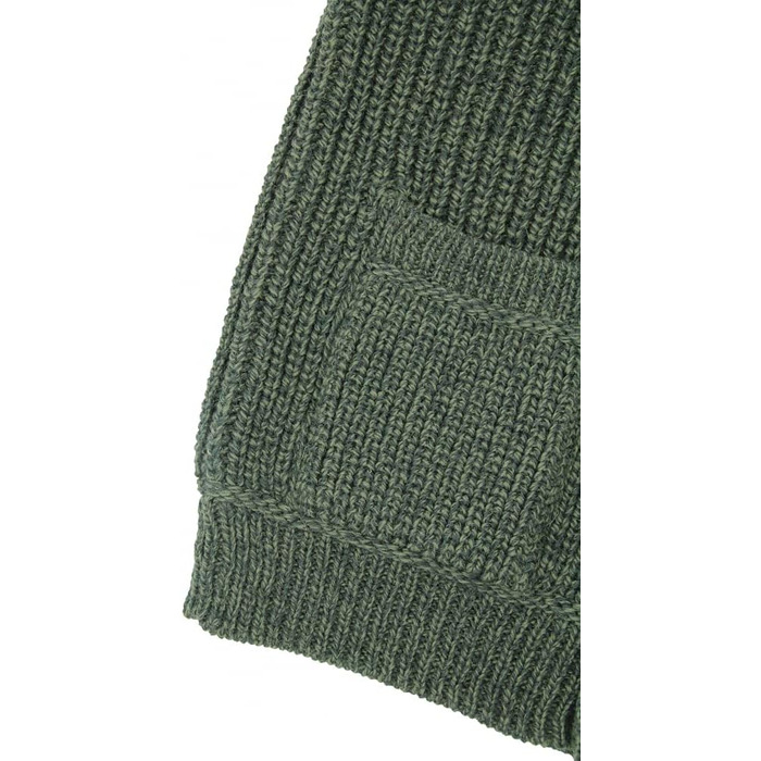 Чоловічий в'язаний кардиган Aran Crafts з 100% мериносової вовни, рифлений, колір армійський зелений, розмір S