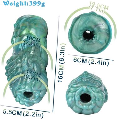Іграшка для чоловіків Jixaxe Alien Monster - реалістична мастубаційна іграшка з вагінальним та анальним отвором, компактна, 3D, для соло