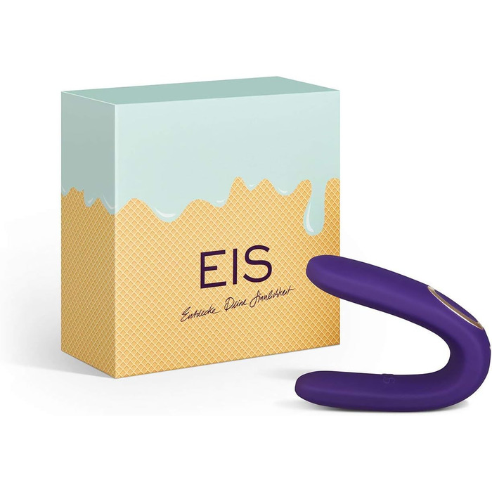 Вібратор для пар EIS 'Classic 2' з 10 програмами вібрації | Інтимні іграшки для пар | Стимуляція клітора для неї та стимулятор пеніса для нього | 2 мотори для потужної вібрації | Колір: фіолетовий