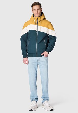 Чоловіча легка перехідна куртка Ragwear Stewie Block: водонепроникна та дихаюча вітровка з капюшоном, колір Cinnamon, розмір XL
