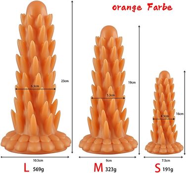 Силіконовий реалістичний анальний секс-іграшка Guspiun для дорослих (з присосками, світлодіодна)