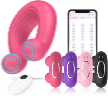 Вібраційний кільце для пеніса з Bluetooth, 9 режимів вібрації, стимулятор G-точки, секс-іграшки для чоловіків та жінок (чорний)
