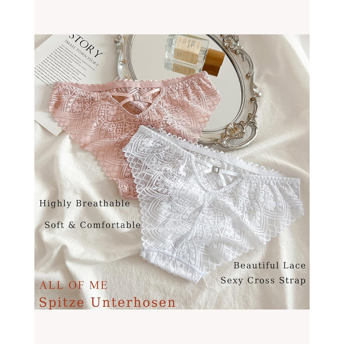 5 пар жіночих бразильських трусиків Pitze з мереживом, X-подібною спинкою, безшовні, сексуальні, для тіла, бавовна, жіноча білизна (A-5er, L)