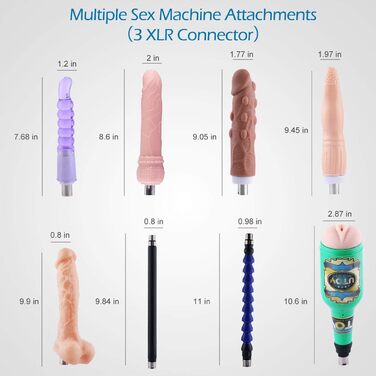 Секс-машина з дилдосами та мастубатором, Love Machine з 8 насадок-дилдосів, секс-іграшка для жінок та чоловіків