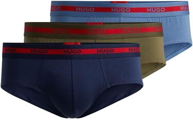 Труси чоловічі HUGO (L) з логотипом Triplet Planet, 3 шт. з бавовни, стрейч