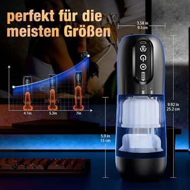 Електричний секс-іграшка PRONFANS для чоловіків: мастурбатор, вібрація, ротаційний механізм, 10 функцій, пеніс-насос, Blowjob