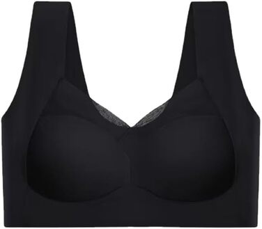 Бюстгальтер Tian Dee для корекції постави, модний бюстгальтер з підтримкою, без кісточок, ефект пуш-ап (4XL, чорний)