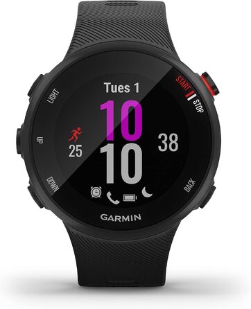 Спортивний GPS-годинник Garmin Forerunner 45 для бігу з вимірюванням пульсу та планами тренувань, чорний, Small