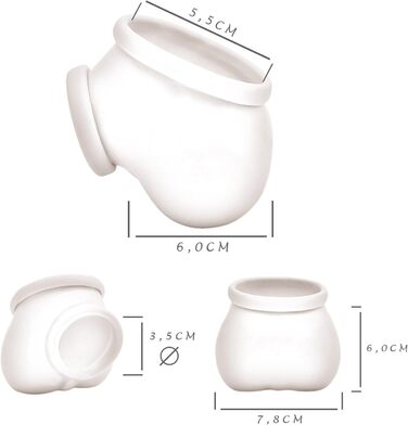Латексний пеніс-чохол TOYLIE неоновий помаранчевий - Пеніс-чохол з кільцем 3,5 см (розтяжний) на стеблі та мошонці - Зроблено в Німеччині