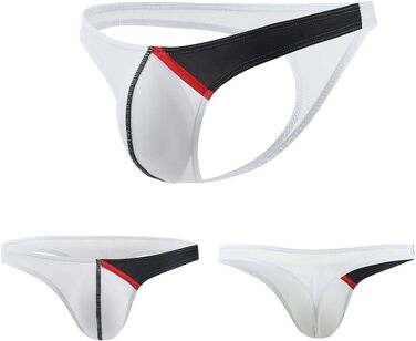 Танга чоловічі Panegy з тонкої шовкової нитки, низька посадка, бікіні, T-back, набір 3/4/5 шт., кольорові (L, білий+світлорожевий+світлоблакитний+жовтий (4 шт))