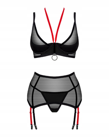 Комплект білизни Obsessive, чорний, розмір XL/XXL