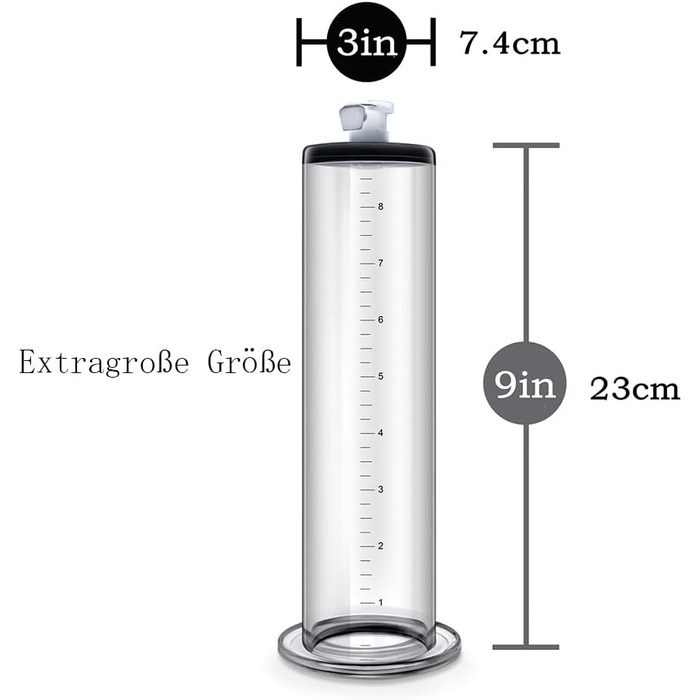 Вакуумна помпа для збільшення пеніса Jomyu з манометром та ручкою - для чоловіків
