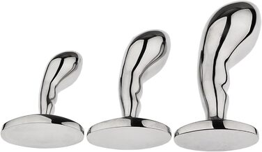 Анальний пробка Axcroo з нержавіючої сталі S/M/L з T-подібною основою, великий анальний дилататор, стимулятор простати, для чоловіків та жінок