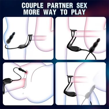 Вібратор для ануса та пеніса Jomyu - стимуляція простати, кільце для пеніса, сексуальні іграшки для чоловіків, парне використання