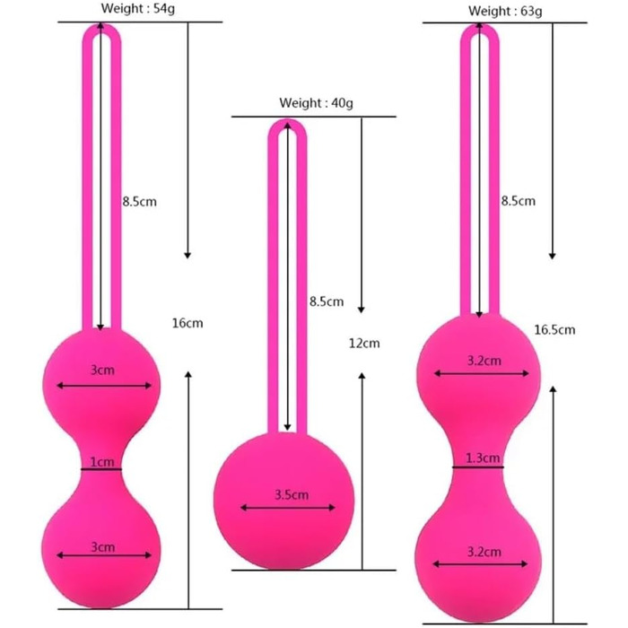 3 шт. Вагінальні кульки-перлини з силікону для жінок - тренажер для зміцнення м'язів, сексуальна іграшка