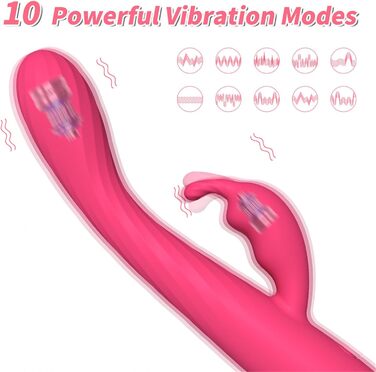 Вібратор Rabbit для жінок G-Spot, 10 режимів, чорний