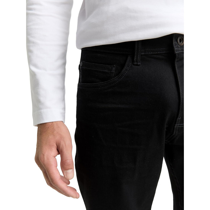 Чоловічі джинси Tom Tailor TTJOSH Regular Slim зі стрейчем, чорні (Black Denim), 34W / 32L