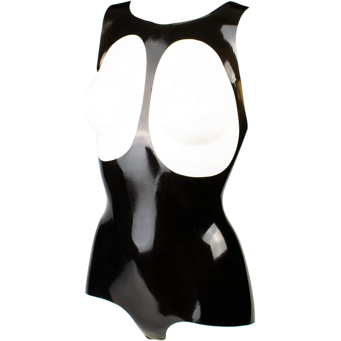 Корсет з латексу Rubberfashion Latex Body чорного кольору, 0.4 мм, розмір M