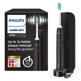 Електрична звукова зубна щітка Philips Sonicare Series 3100 HX4033/26 з датчиком тиску, 3 режимами інтенсивності та дорожнім чохлом, темно-зелена