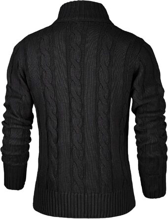 Чоловічий в'язаний кардиган NITAGUT на блискавці — теплий зимовий Strickpullover, темно-синій, розмір XL