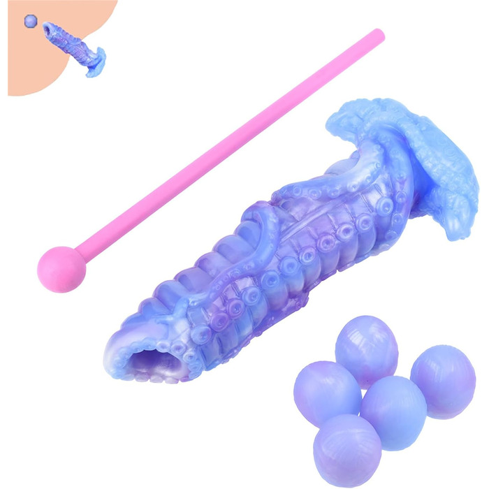 Анальний дildo з силікону Axcroo з 5 кульками - анальний плагін, перлове яйце, мастурбатор для жінок та чоловіків