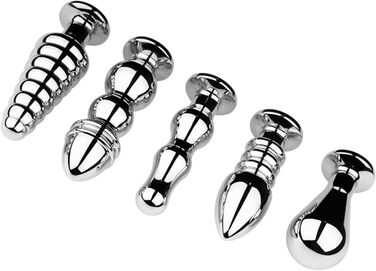 Анальний вібратор з нержавіючої сталі - металевий анальний плаг для масажу простати