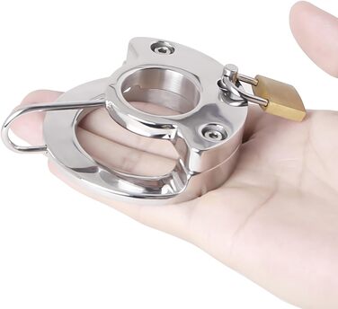 Сталевий кільцевий екстенсор для яєчок з замком та ключем. Кільце для яєчок, сталь, 50 мм. Іграшки для чоловіків, SM, Bondage