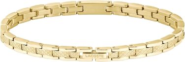Жіночий браслет Lacoste колекції METROPOLE з застібкою-карабіном та візерунком petit piqué, золотистий