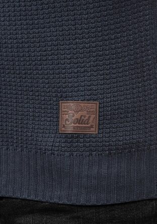 Чоловіча куртка-пуловер на блискавці Solid SDTristian, колір Insignia Blue Melange, розмір XXL