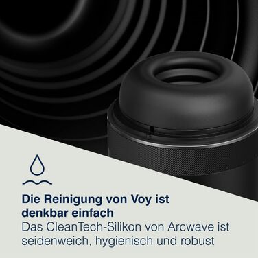 Arcwave Voy - Масажер для чоловіків, секс-іграшка з 8 рівнями інтенсивності та регулюванням щільності, чорний