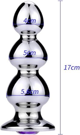 Анальний плагін з нержавіючої сталі з кулями - іграшка для дорослих, SM для жінок, пар, чоловіків