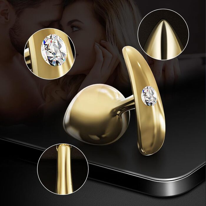 Анальний плагін TYDAY Metall 6 розмірів для жінок, нержавіюча сталь, стимулятор простати з діамантом, преміум секс-іграшка