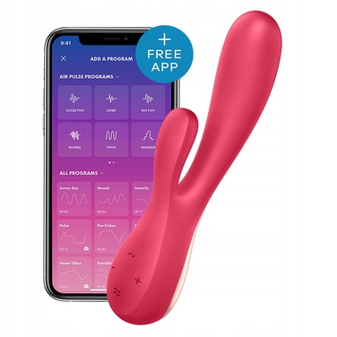 Вібратор для точки G Satisfyer, червоний, 19 см, силікон