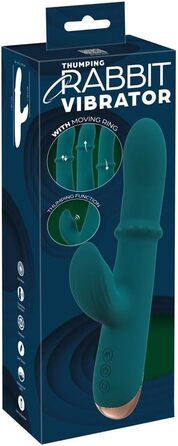 Вібратор You2Toys Thumping Rabbit, Зелений, 12.4 см