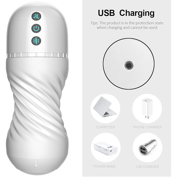 Автоматичний електричний мастурбатор-чаша з 10 вібраціями та 10 режимами насосу для чоловіків