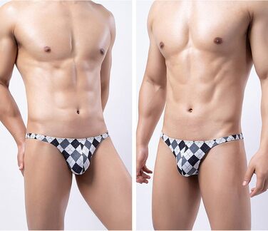 Сліпери чоловічі Faringoto, бікіні, G-String, з принтом, Eisseide, дихаючі (M, білий)