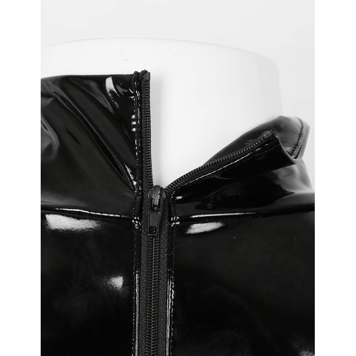 Костюм для косплею DINGGUANGHE-CUP для чоловіків: латексний боді з мереживом, чорний, розмір L