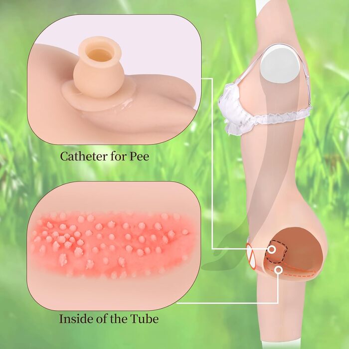 Комбінезон для кросдресерів YEEFAIRY з силікону, з реалістичною формою грудей, S, колір: гель-жовтий