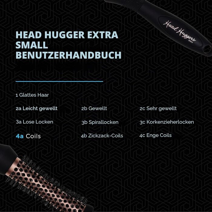 Брашинг для волосся Denman Medium Head Huggers DHH4 для об'єму та випрямлення, кругла щітка для фена, рожеве золото та чорний (X-Small)