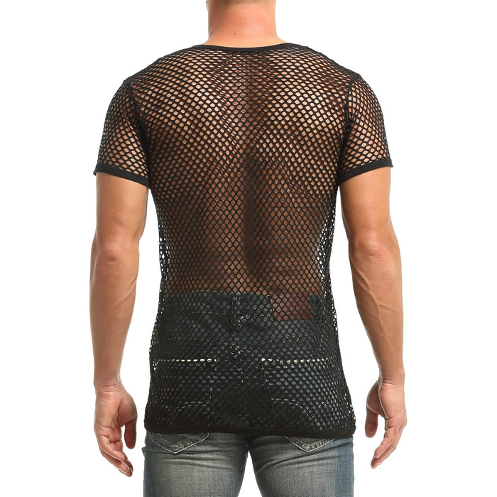 Чоловіча сітчаста футболка-майка з коротким рукавом