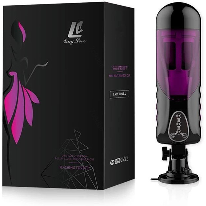 Електричний мастурбатор-чаша з 10 режимами обертання та телескопічною функцією, нагрівання, автоматичний мастурбатор для чоловіків. Іграшка для дорослих для чоловіків