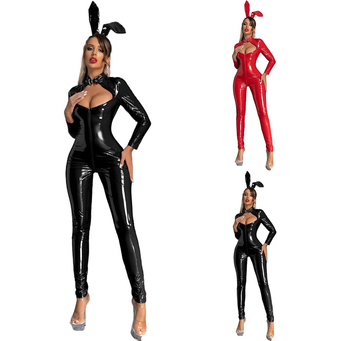 Латексний боді для дорослих: сексуальна спідниця, панчохи, одяг для кросдресерів, BDSM спідниця, чорний колір, розмір 3XL