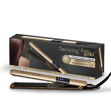 Професійний випрямляч для волосся 2в1 Demeliss Saint Algue Kera GOLD: випрямлення та завивка, кератин, 150-230°C, цифровий дисплей